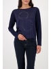 monari Rundhalspullover für Damen in dunkel-blau