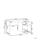 Beliani Schreibtisch JOHNSON in Weiß/Braun - (W) 112 x (H) 76 x (L) 50 cm