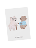 Mr. & Mrs. Panda Postkarte Altenpfleger Herz ohne Spruch in Weiß