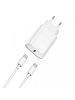 WIWU WIWU Wandladegerät Wi-U001 PD 20W 1x USB-C weiß + Kabel USB-C in Weiß