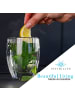 Intirilife Doppelwandiges Thermo Glas 210ml Teeglas Kaffeeglas Isoliert in Transparent