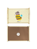Mr. & Mrs. Panda Serviertablett Holz Hummel flauschig ohne Spruch in Gelb Pastell