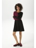 Aniston CASUAL Jerseykleid in schwarz-bordeaux