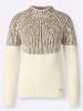 WITT WEIDEN Norwegerpullover in champagner-feige-gemustert