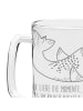 Mr. & Mrs. Panda Bierkrug Robbe Liegen mit Spruch in Transparent