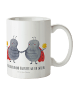 Mr. & Mrs. Panda Becher Sternzeichen Zwilling mit Spruch in Weiß