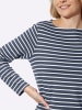 Sieh an! Sweatshirt in rauchblau-ecru-geringelt