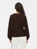 Vila Eleganter Pullover Strickmuster Ballonärmel in Braun