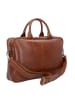 Dermata Aktentasche Leder 40 cm Laptopfach cognac