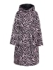 faina Damen Langer Steppmantel in Mauve Zebra