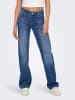 ONLY Jeans Straight Fit Mittlere Taille Praktische Taschen in Blau-3