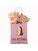 Mr. & Mrs. Panda Shopping Tasche Igel Blumen mit Spruch in Rosa Pastell