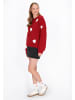 myMo Women Sweater in red white