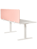 Beliani Schreibtischtrennwand SPLIT in Rosa - (W) 180 x (H) 50 x (L) 1 cm