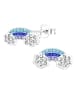 schmuck23 Silber Ohrringe 925 Regenbogen 0,7 cm x 0,8 cm