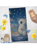 Mr. & Mrs. Panda Badhandtuch Waage Astrologie Design ohne Spruch in Weiß