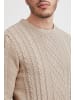 11 Project Rundhalspullover PRJamal 21301057-ME  Zopfstrick Pullover mit Rollkragen in Beige