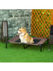 Pawhut Hundeliege Outdoor Kaffee-Braun  92L x 76B x 18H cm