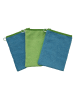 Wörner Waschhandschuh 3er Pack - Uni Limone Oze in blau,gruen