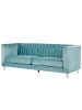 Beliani 3-Sitzer Sofa ARVIKA in Blau/Transparent - (W) 204 x (H) 75 x (L) 78 cm