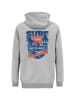 OLDSKULL Hoodie Wrldvibe Surf Dreams Graphic in Heather Grey