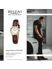 Regent Analog-Armbanduhr Regent Lederarmband braun klein (ca. 26,5mm)