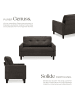 tectake Sofa Viborg, 121,5 x 77 x 91 cm, grau