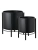 ebuy24 Pflanzkübel Tilde Schwarz 25 x 25 cm