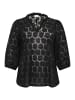KAFFE curve Langarm-Bluse KCsilla in Black Deep