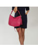 Florence Florence Schultertasche, Shopper Leder fuchsia, pink ca. 30cm