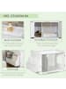 Pawhut Katzenklo Weiß 86L x 48B x 52H cm