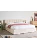 Beliani Doppelbett DREUX in Beige/Schwarz - (W) 191 x (H) 90 x (L) 214 cm