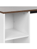 Beliani Schreibtisch DESE in Braun/Weiß/Schwarz - (W) 120 x (H) 75 x (L) 60 cm