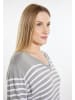 DreiMaster Maritim Damen Strickpullover in Grau Weiss