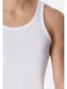 Schiesser Unterhemd / Tanktop Cotton Essentials Feinripp in Weiß