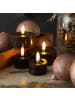 Adilina 2x LED Maxi Teelichter Lina Rustik Optik Echtwachs D: 7cm in schwarz