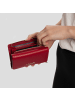 Lazarotti Bologna Leather XL Geldbörse mit Zip-Around Fach Leder 14 cm in red