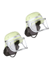 relaxdays 2 x Feuerwehrhelm in Gelb - (B)22,5x (H)24,5 x (T)28 cm