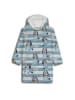 COFI 1453 Bluey Sweat Poncho Kinder 7–14 Jahre Kuschelponcho mit Kapuze in Blau