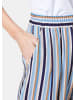 GOLDNER Palazzo-Hose Palazzo-Hose mit sommerlichem Druck in blau / sand / gestreift