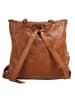 X-ZONE Rucksack echt Leder in cognac