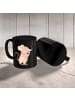 Mr. & Mrs. Panda Kaffeetasse Mundharmonika Ohooo mit Spruch in Schwarz