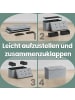 SONGMICS Sitzbank Minota in Hellgrau - (B)76 x (H)38 x (T)38 cm