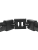 Tom Tailor Armband Edelstahl, IP schwarz, Carbon, Leder in schwarz