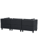 Beliani 4-tlg 3-Sitzer Sofa UNSTAD in Schwarz