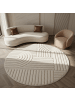 KADIMA DESIGN Teppich 3D Waschbar Skandinavischer Boho RIGI Strapazierfähig in Creme