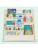 relaxdays Bücherregal Kinder in Weiß/ Natur - (B)75 x (H)80 x (T)30 cm