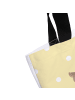 Mr. & Mrs. Panda Strandtasche Robbe Lachen mit Spruch in Gelb Pastell