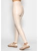 SASSYCLASSY Thermo Leggings in Lederoptik in Hellbeige