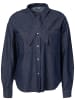 JcSophie Oversize Jeansbluse aus Baumwoll-Mix in Dark Denim
